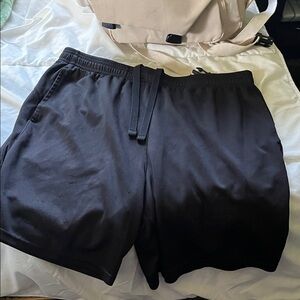 Sleek Black Men's Athletic Shorts